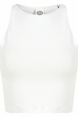 Skinni Fit SK106 - Women's Cotton Blend Racerback Cropped Top