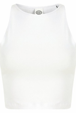 Skinni Fit SK106 - Womens Cotton Blend Racerback Cropped Top