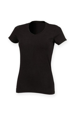 Skinni Fit SK122 - Womens Premium Stretch V-Neck Longline T-Shirt