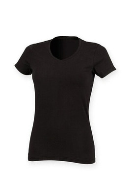 Skinni Fit SK122 - Women's Premium Stretch V-Neck Longline T-Shirt