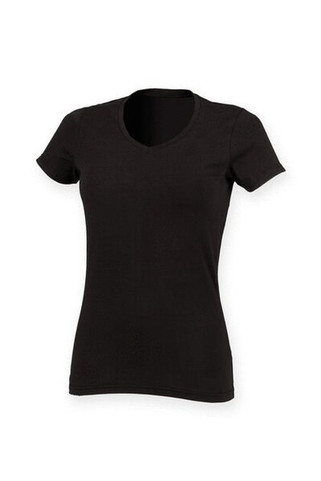 Skinni Fit SK122 - Womens Premium Stretch V-Neck Longline T-Shirt