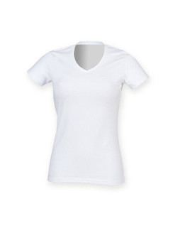 Skinni Fit SK122 - Womens Premium Stretch V-Neck Longline T-Shirt