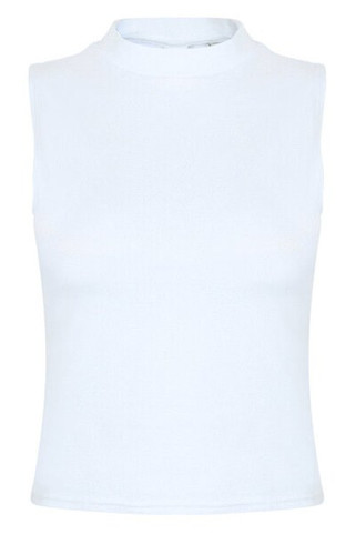 Skinni Fit SK170 - Womens High Neck Cropped Vest with Stretch Fabric