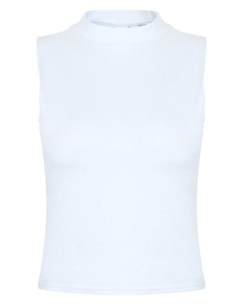 Skinni Fit SK170 - Women's High Neck Cropped Vest with Stretch Fabric