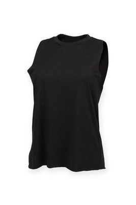 Skinni Fit SK232 - Women's High Neck Raw Edge Armhole Vest