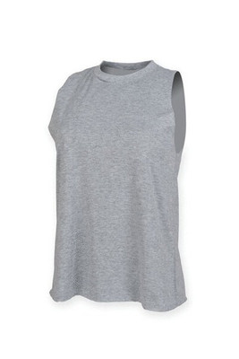 Skinni Fit SK232 - Women's High Neck Raw Edge Armhole Vest