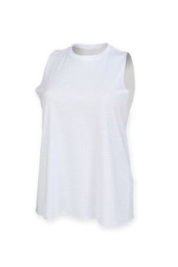 Skinni Fit SK232 - Womens High Neck Raw Edge Armhole Vest