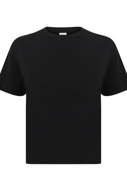 Skinni Fit SK237 - Womens Cropped Boxy T-Shirt with Stretch Neckline