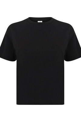 Skinni Fit SK237 - Women's Cropped Boxy T-Shirt with Stretch Neckline