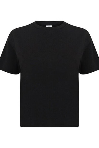 Skinni Fit SK237 - Womens Cropped Boxy T-Shirt with Stretch Neckline