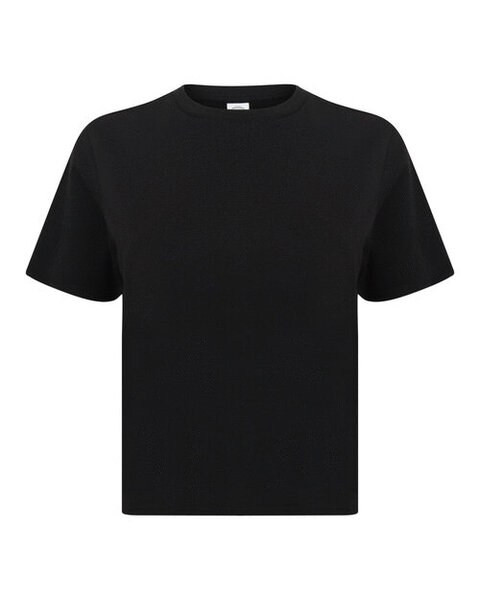 Skinni Fit SK237 - Women's Cropped Boxy T-Shirt with Stretch Neckline