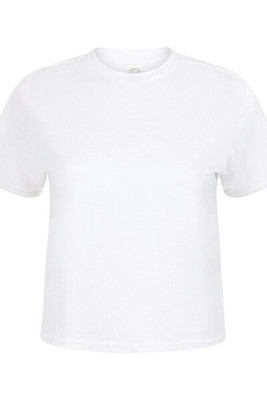 Skinni Fit SK237 - Women's Cropped Boxy T-Shirt with Stretch Neckline