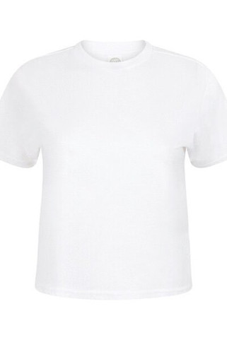 Skinni Fit SK237 - Womens Cropped Boxy T-Shirt with Stretch Neckline