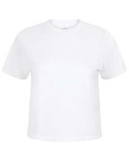 Skinni Fit SK237 - Womens Cropped Boxy T-Shirt with Stretch Neckline
