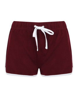Skinni Fit SK069 - Women's Retro Cotton Shorts with Contrast Binding