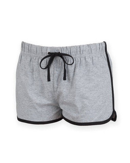 Skinni Fit SK069 - Womens Retro Cotton Shorts with Contrast Binding
