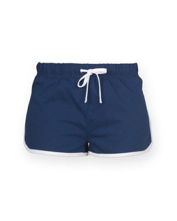 Skinni Fit SK069 - Womens Retro Cotton Shorts with Contrast Binding