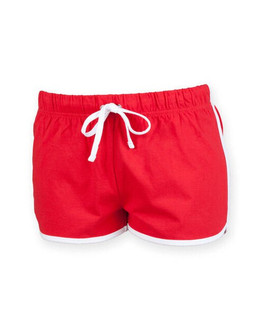 Skinni Fit SK069 - Womens Retro Cotton Shorts with Contrast Binding