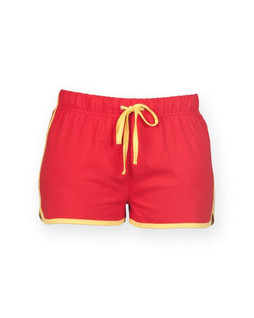 Skinni Fit SK069 - Womens Retro Cotton Shorts with Contrast Binding