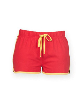 Skinni Fit SK069 - Women's Retro Cotton Shorts with Contrast Binding