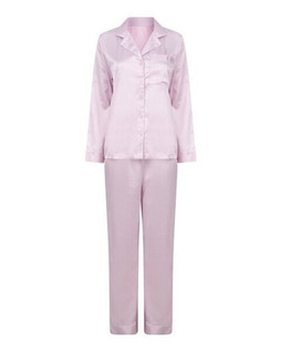 Towel city TC055 - Elegant Satin Long Sleeve Pyjama Set for Women