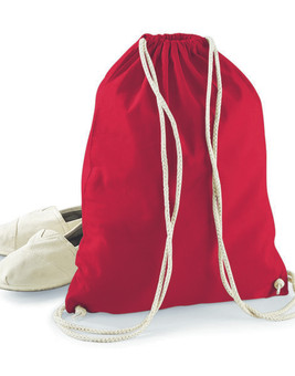 Westford mill W110 - Eco-Friendly Cotton Drawstring Gym Bag 12L