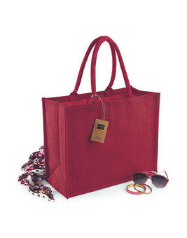 Westford mill W407 - Eco-Friendly Jute Shopper with Cotton Handles