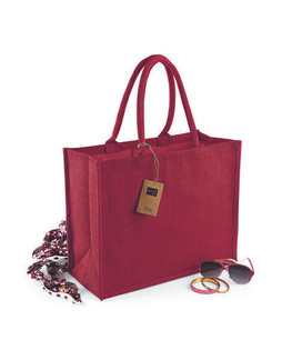 Westford mill W407 - Eco-Friendly Jute Shopper with Cotton Handles