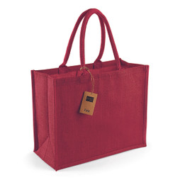 Westford mill W407 - Eco-Friendly Jute Shopper with Cotton Handles