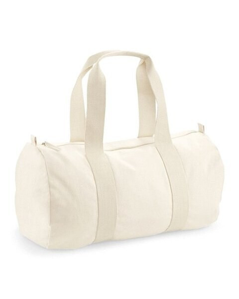 Westford mill W814 - Eco-Friendly Organic Cotton Canvas Barrel Bag