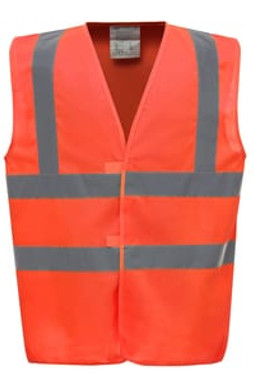 Yoko HVW100 - Hi Vis 2 Band + Brace Waistcoat