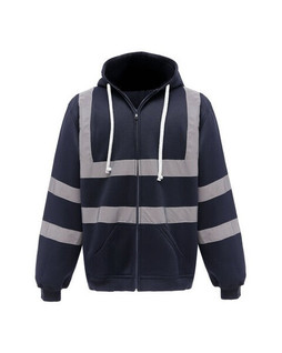 Yoko HVK07 - High Visibility Reflective Safety Zip Hoodie