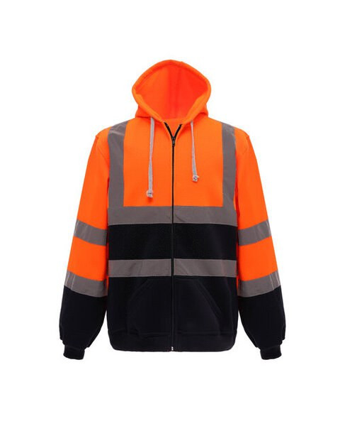 Yoko HVK07 - High Visibility Reflective Safety Zip Hoodie