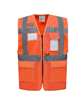 Yoko HVW820 - High-Visibility Executive Mesh Safety Vest with Pockets