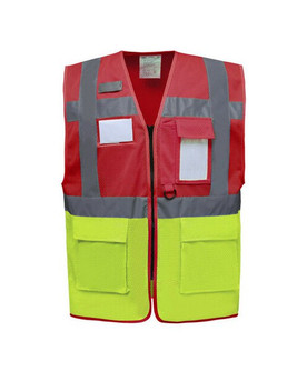 Yoko HVW820 - High-Visibility Executive Mesh Safety Vest with Pockets