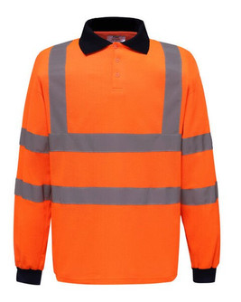 Yoko HVJ310 - High Visibility Long Sleeve Reflective Polo Shirt