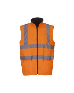 Yoko HV008F - High-Visibility Reversible Fleece Bodywarmer