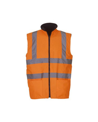 Yoko HV008F - High-Visibility Reversible Fleece Bodywarmer