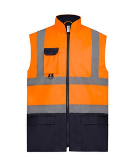 Yoko HV005 - High-Visibility Waterproof Bodywarmer with Fleece Liner