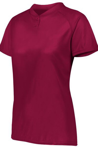 Augusta Sportswear 1567 - Ladies Attain Wicking Two Button Softball Jersey