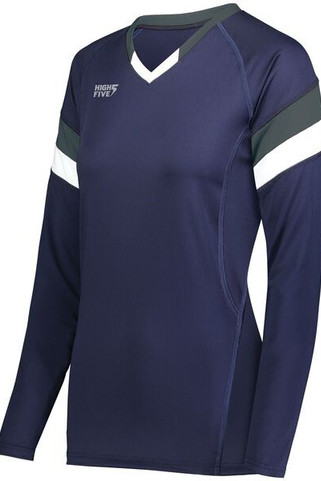 HighFive 342242 - Ladies Tru Hit Tri Color Long Sleeve Jersey