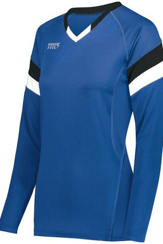 HighFive 342243 - Girls Tru Hit Tri Color Long Sleeve Jersey