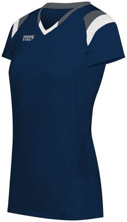 HighFive 342252 - Ladies Tru Hit Tri Color Short Sleeve Jersey