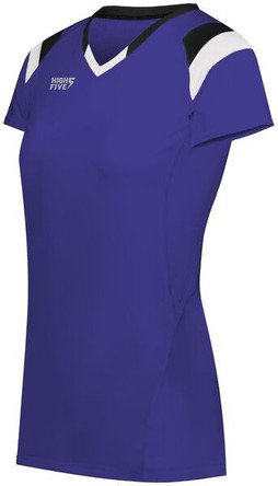 HighFive 342252 - Ladies Tru Hit Tri Color Short Sleeve Jersey