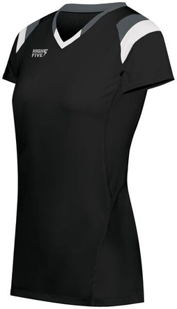 HighFive 342253 - Girls Tru Hit Tri Color Short Sleeve Jersey
