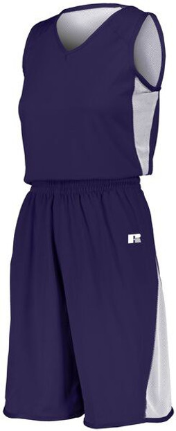 Russell 5R6DLX - Ladies Undivided Single Ply Reversible Shorts