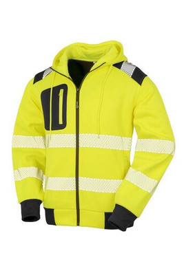 RESULT RS503X - Sweat capuche zippé HV en polyester recyclé