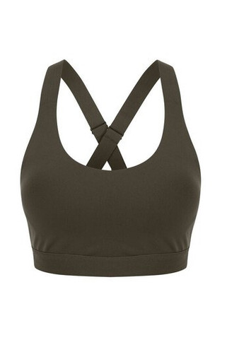 Tombo TL371 - Mid-Support Crossback Sports Bra with Metal Closure