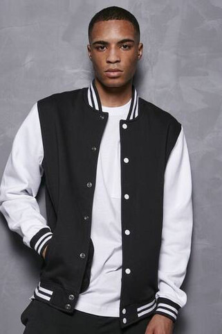 BUILD YOUR BRAND BYB004 - Stylowa Kurtka Bejsbolowa Retro Unisex