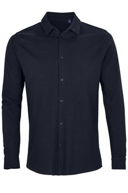 NEOBLU 03777 - Basile Herren Langarm Piqué Hemd aus Bio-Baumwolle